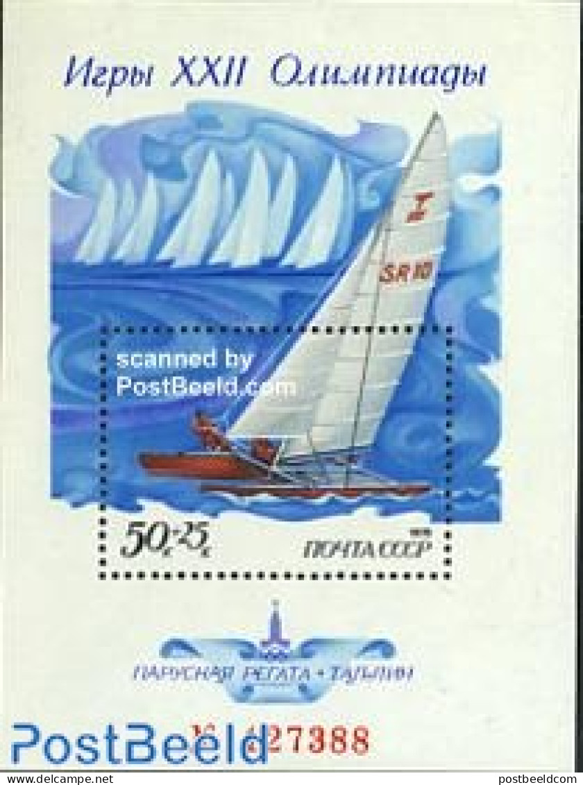 Russia, Soviet Union 1978 Olympic Games Moscow S/s, Mint NH, Sport - Transport - Olympic Games - Sailing - Ships And B.. - Unused Stamps