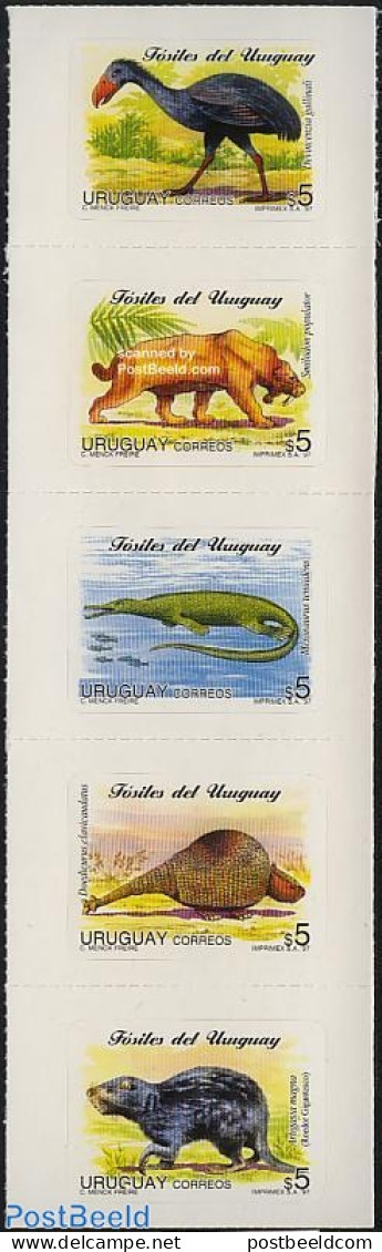 Uruguay 1997 Preh. Animals 5v S-a, Mint NH, Nature - Prehistoric Animals - Prehistorics