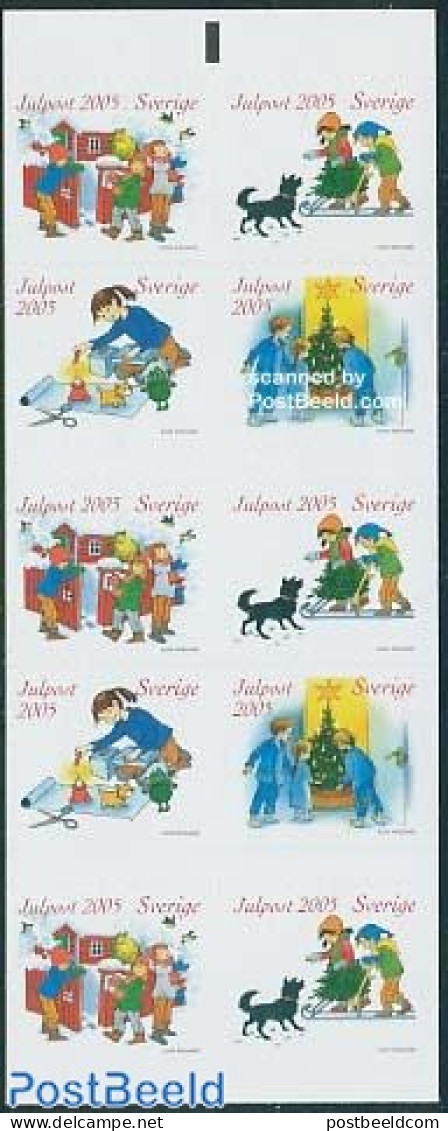 Sweden 2005 Christmas Booklet S-a, Mint NH, Nature - Religion - Dogs - Christmas - Stamp Booklets - Neufs