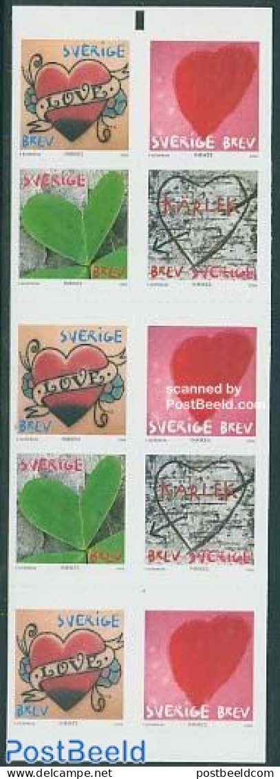 Sweden 2006 My Heart S-a Foil Booklet, Mint NH, Various - Stamp Booklets - Greetings & Wishing Stamps - St. Valentine'.. - Ongebruikt