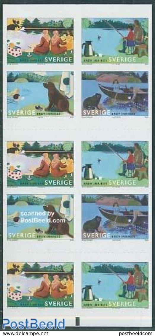 Sweden 2006 Around The Lake In The Summer Booklet, Mint NH, Nature - Transport - Animals (others & Mixed) - Dogs - Fis.. - Neufs