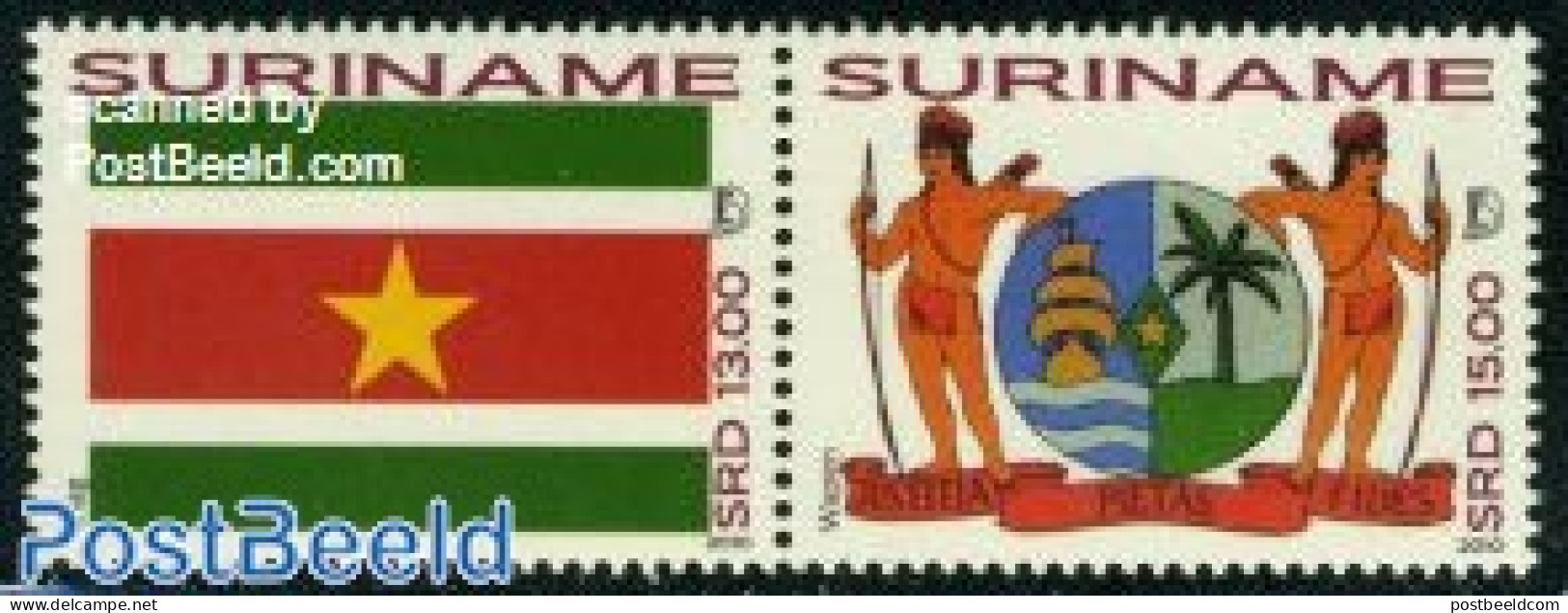 Suriname, Republic 2010 UPAEP 2v [:], Mint NH, History - Coat Of Arms - Flags - U.P.A.E. - Suriname