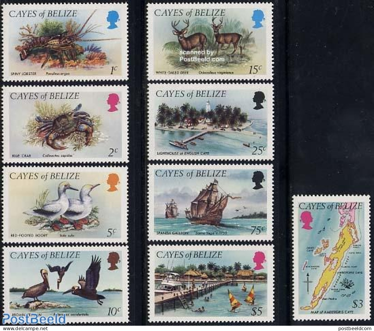 Belize/British Honduras 1984 Cayes, Definitives 9v, Mint NH, Nature - Sport - Transport - Various - Animals (others & .. - Zeilen