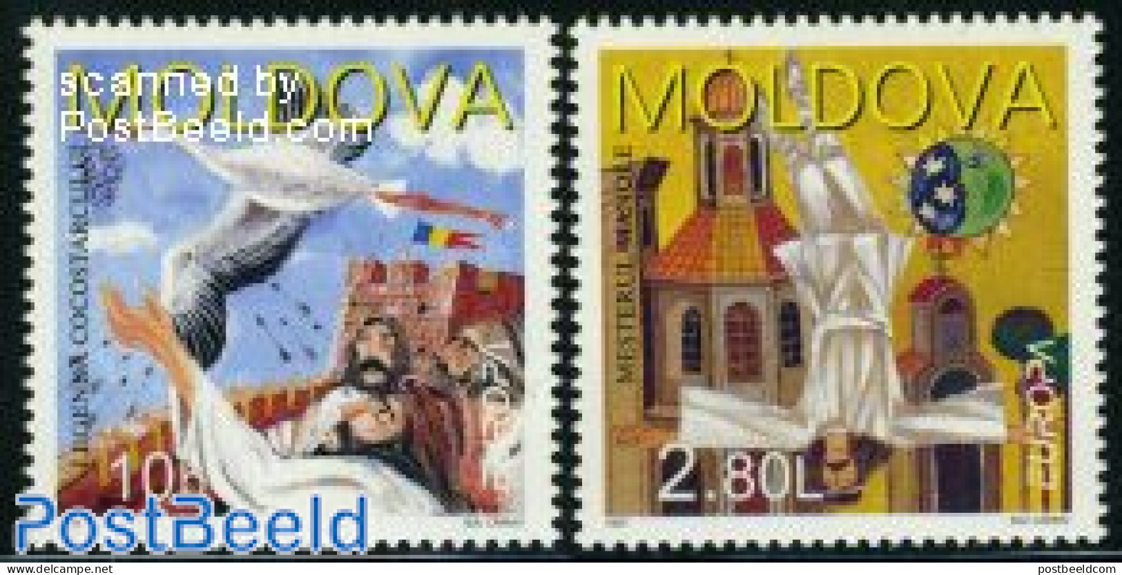 Moldova 1997 Europa, Legends 2v, Mint NH, History - Europa (cept) - Art - Fairytales - Fairy Tales, Popular Stories & Legends