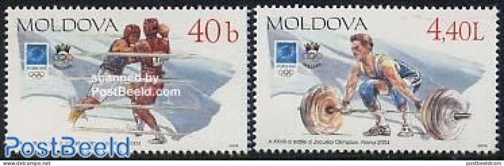 Moldova 2004 Olympic Games 2v, Mint NH, Sport - Boxing - Olympic Games - Weightlifting - Boxe