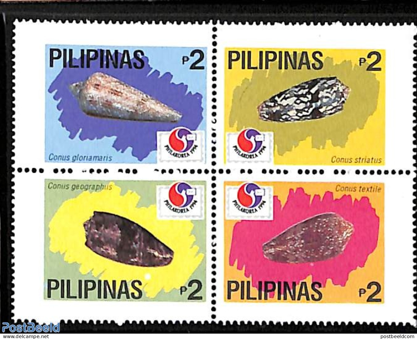 Philippines 1994 Shells 4v [+], Mint NH, Nature - Shells & Crustaceans - Maritiem Leven