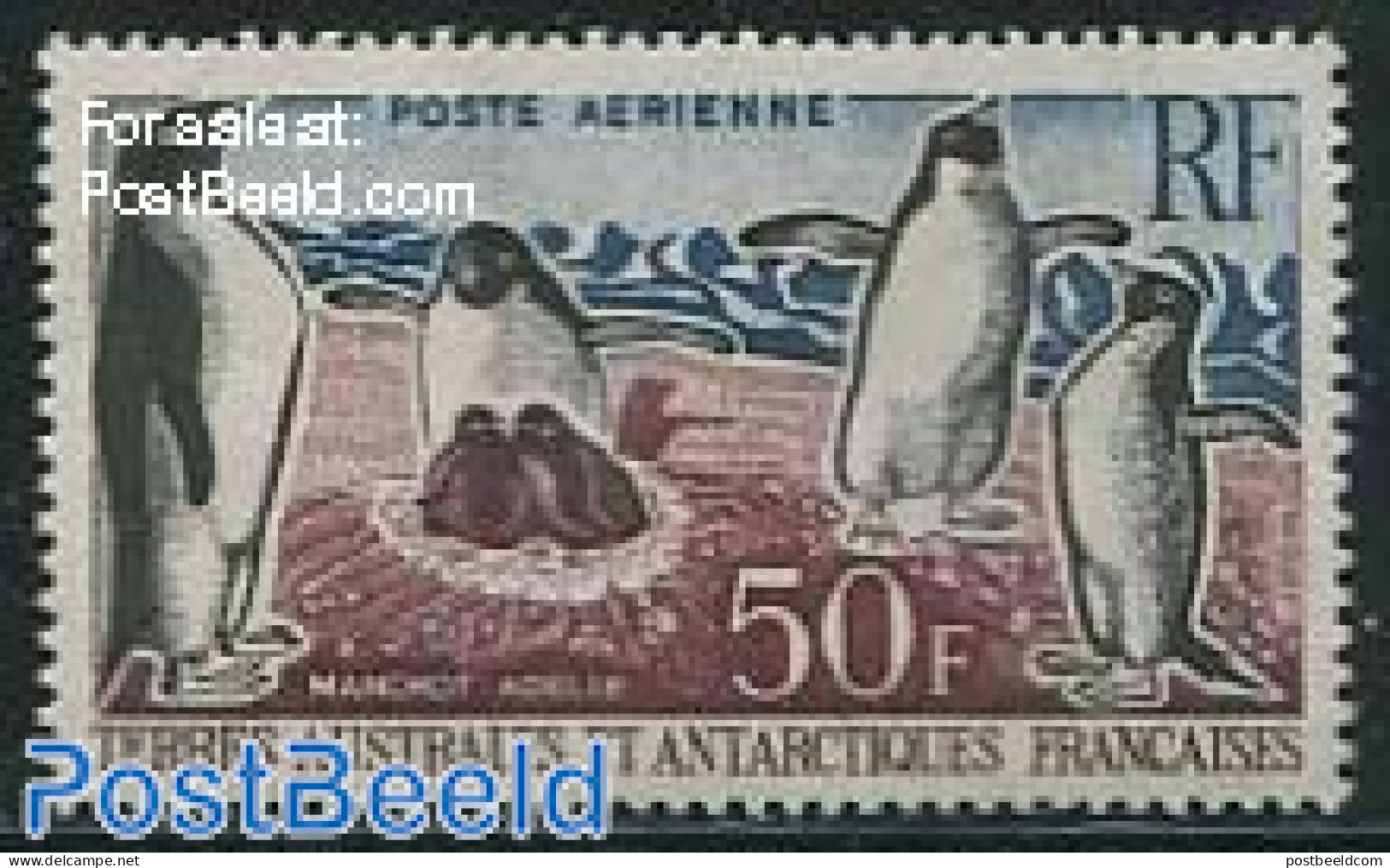 French Antarctic Territory 1962 Penguin 1v, Unused (hinged), Nature - Science - Birds - Penguins - The Arctic & Antarc.. - Unused Stamps