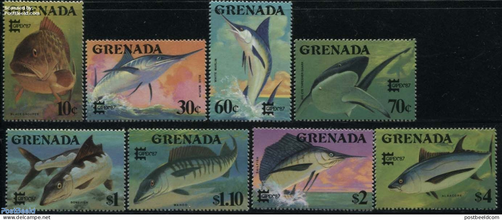 Grenada 1987 Capex, Fish 8v, Mint NH, Nature - Fish - Poissons