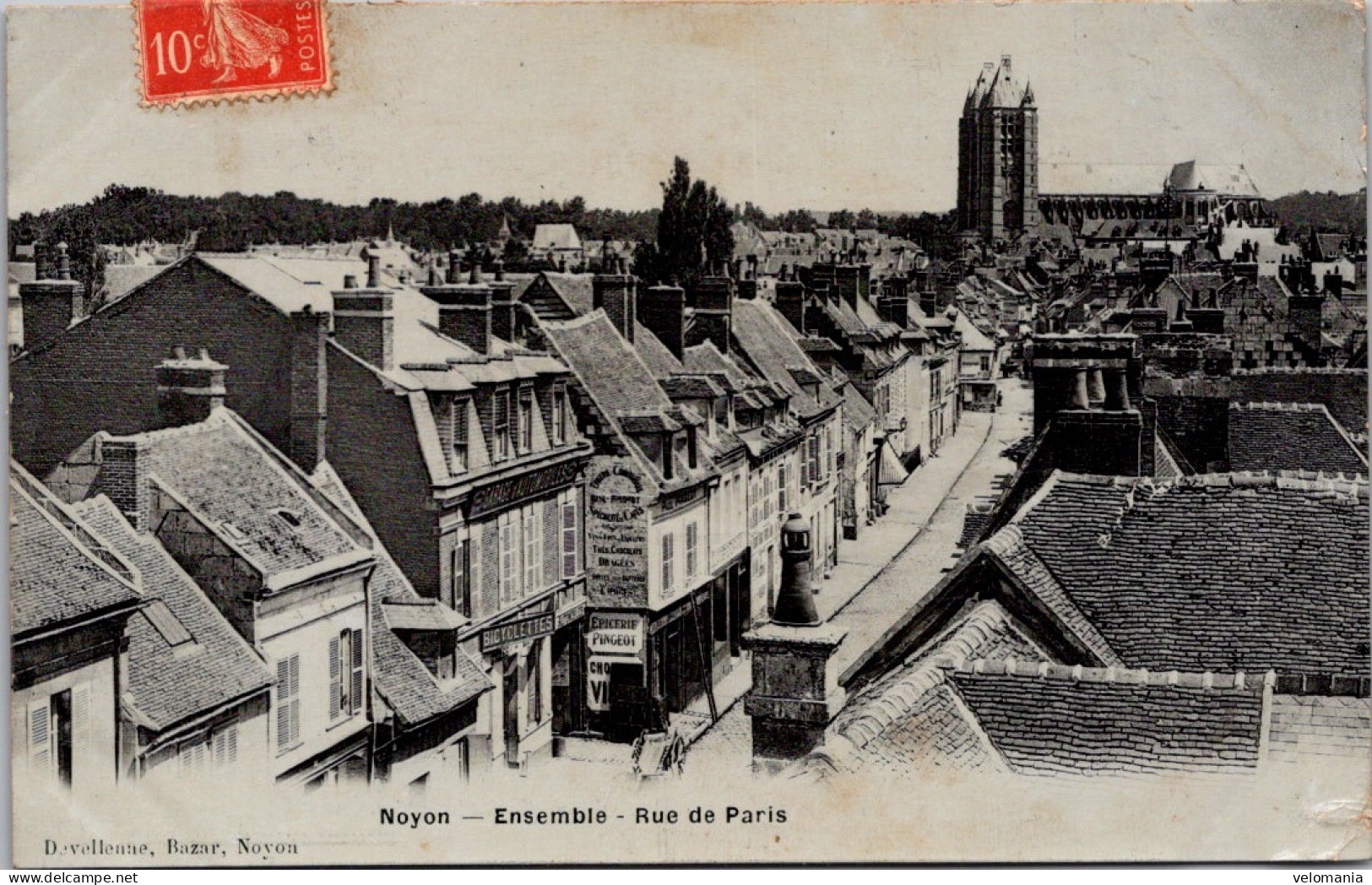 20558 Cpa 60 Noyon - Ensemble - Rue De Paris - Noyon