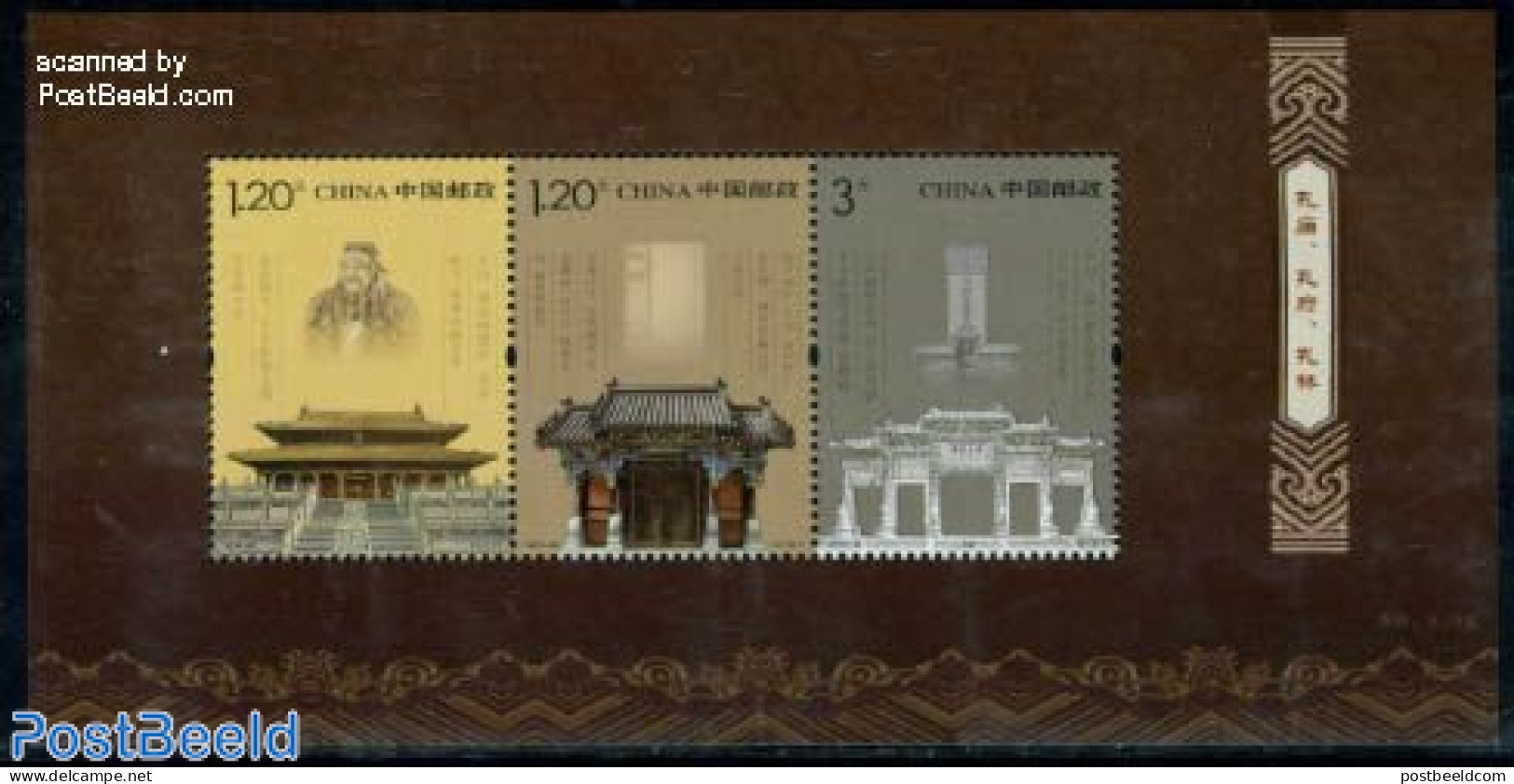China People’s Republic 2010 Confucius S/s, Mint NH, Art - Architecture - Authors - Unused Stamps
