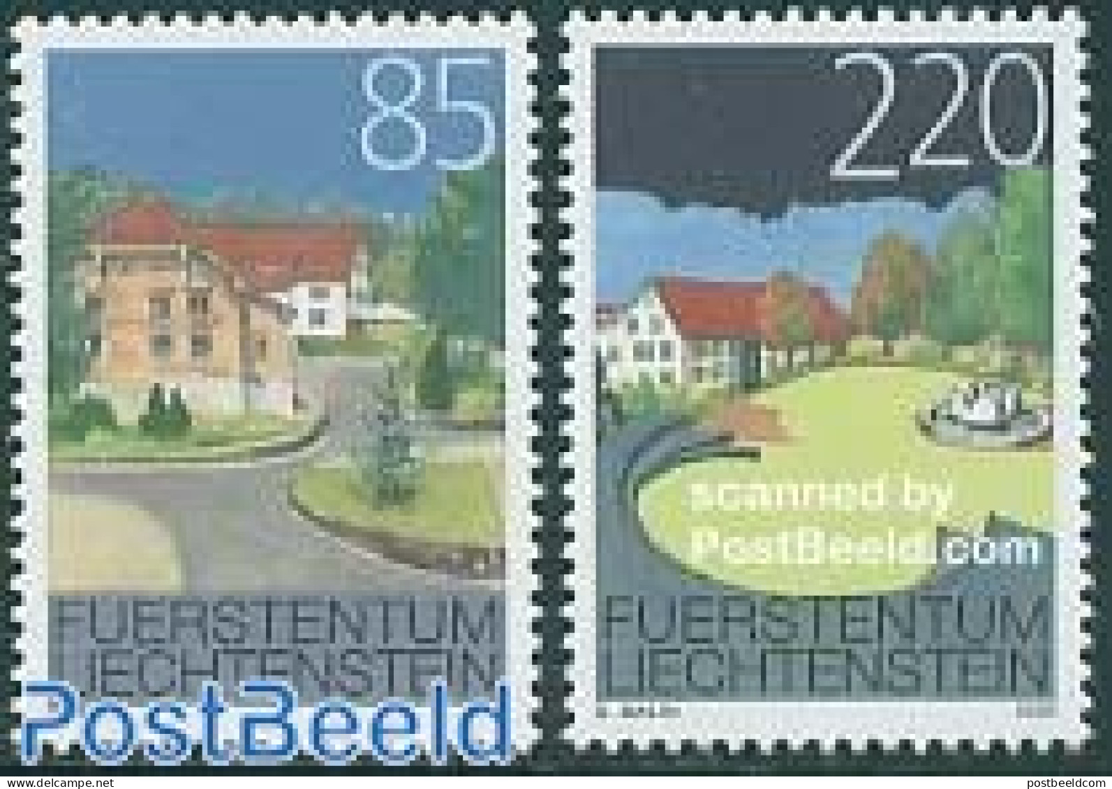 Liechtenstein 2005 Definitives, Buildings 2v, Mint NH, Art - Architecture - Ungebraucht