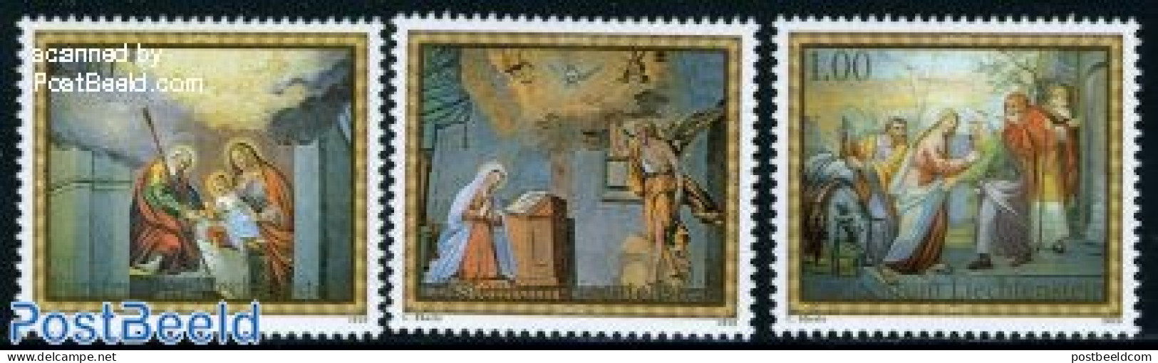 Liechtenstein 2010 Christmas 3v, Mint NH, Religion - Christmas - Unused Stamps