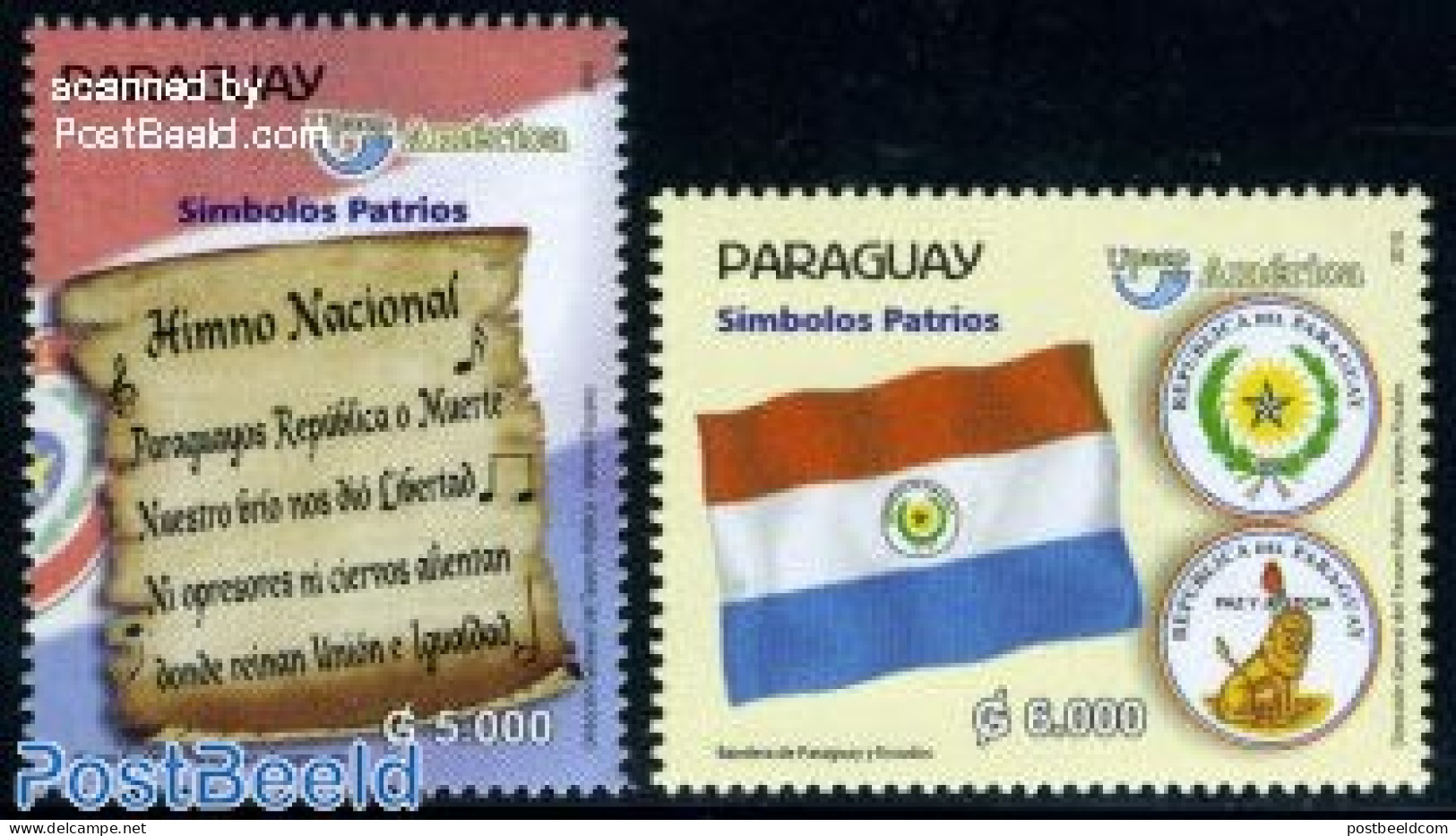 Paraguay 2010 UPAEP 2v, Mint NH, History - Performance Art - Coat Of Arms - Flags - Music - U.P.A.E. - Muziek