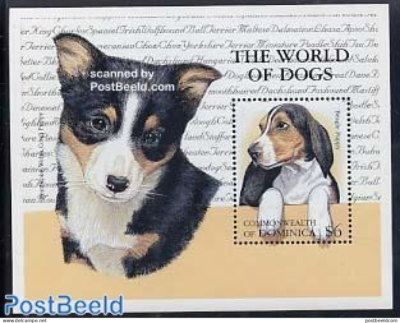 Dominica 2000 Beagle Puppy S/s, Mint NH, Nature - Dogs - Repubblica Domenicana