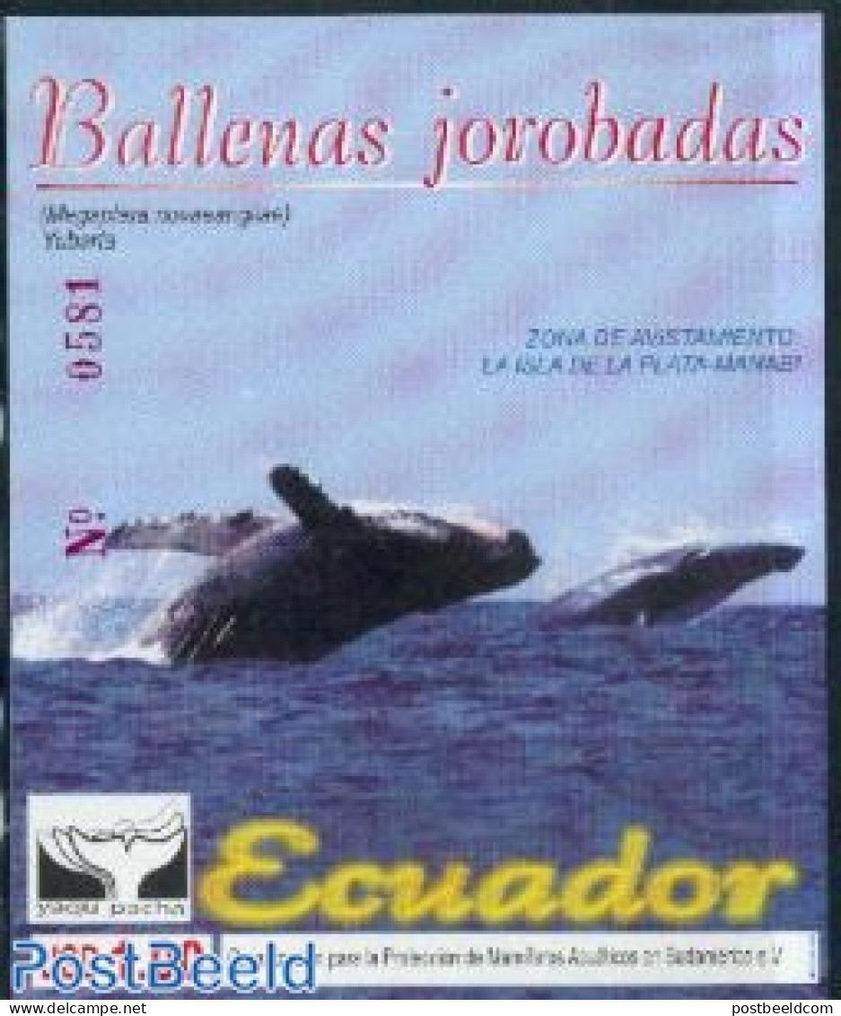 Ecuador 2000 Whales S/s, Mint NH, Nature - Sea Mammals - Equateur