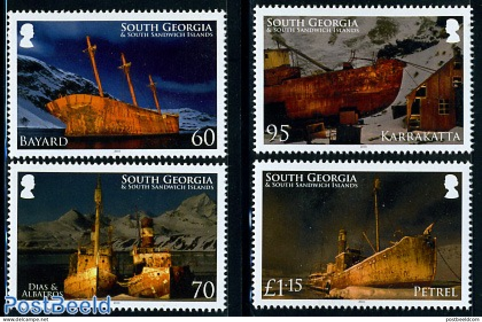 South Georgia / Falklands Dep. 2010 Shipwrecks 4v, Mint NH, Transport - Ships And Boats - Schiffe