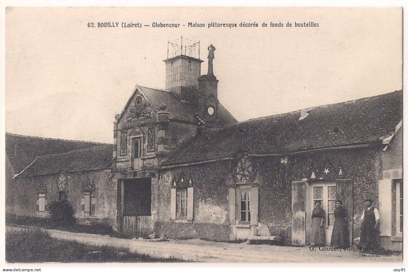 Bouilly - Globencour - Maison Pittoresque Décoré De Fonds De Bouteilles Env. Pithiviers - Autres & Non Classés
