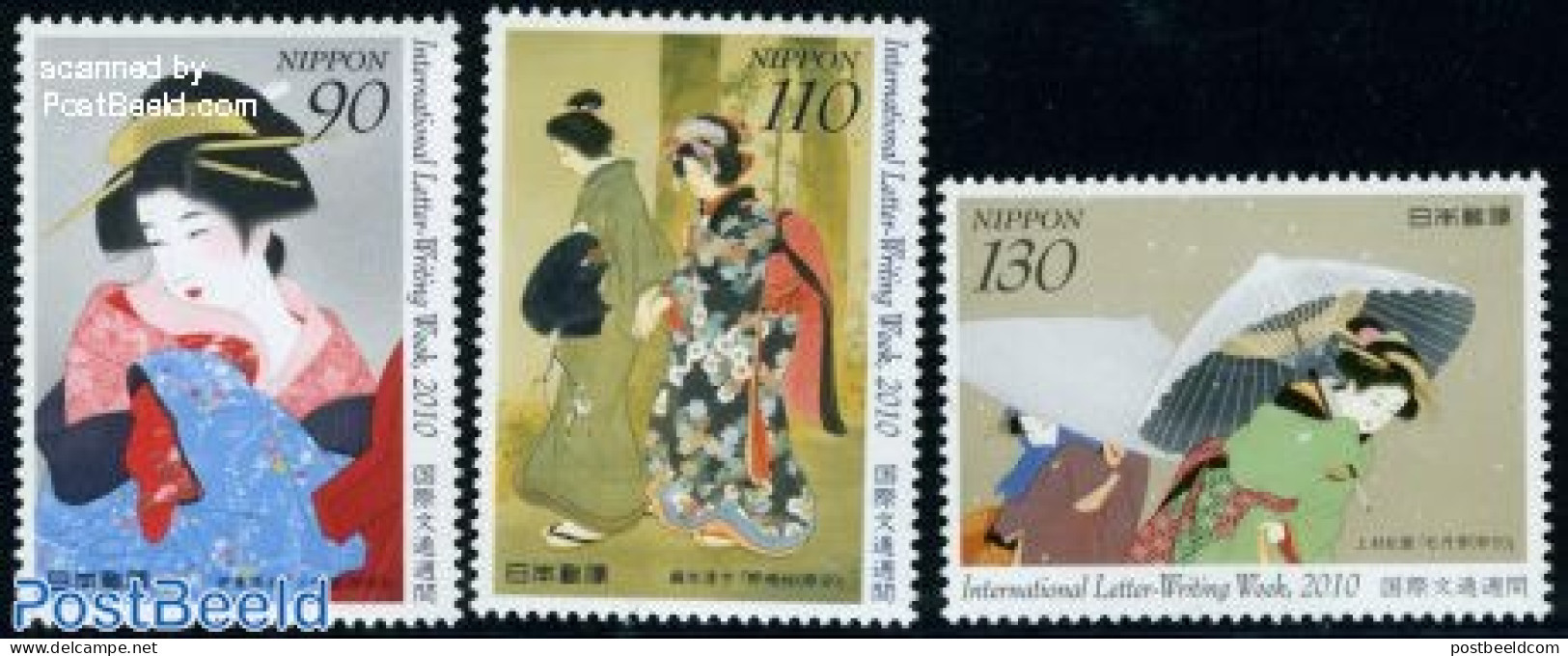 Japan 2010 Int. Letter Writing Week 3v, Mint NH, Various - Costumes - Unused Stamps