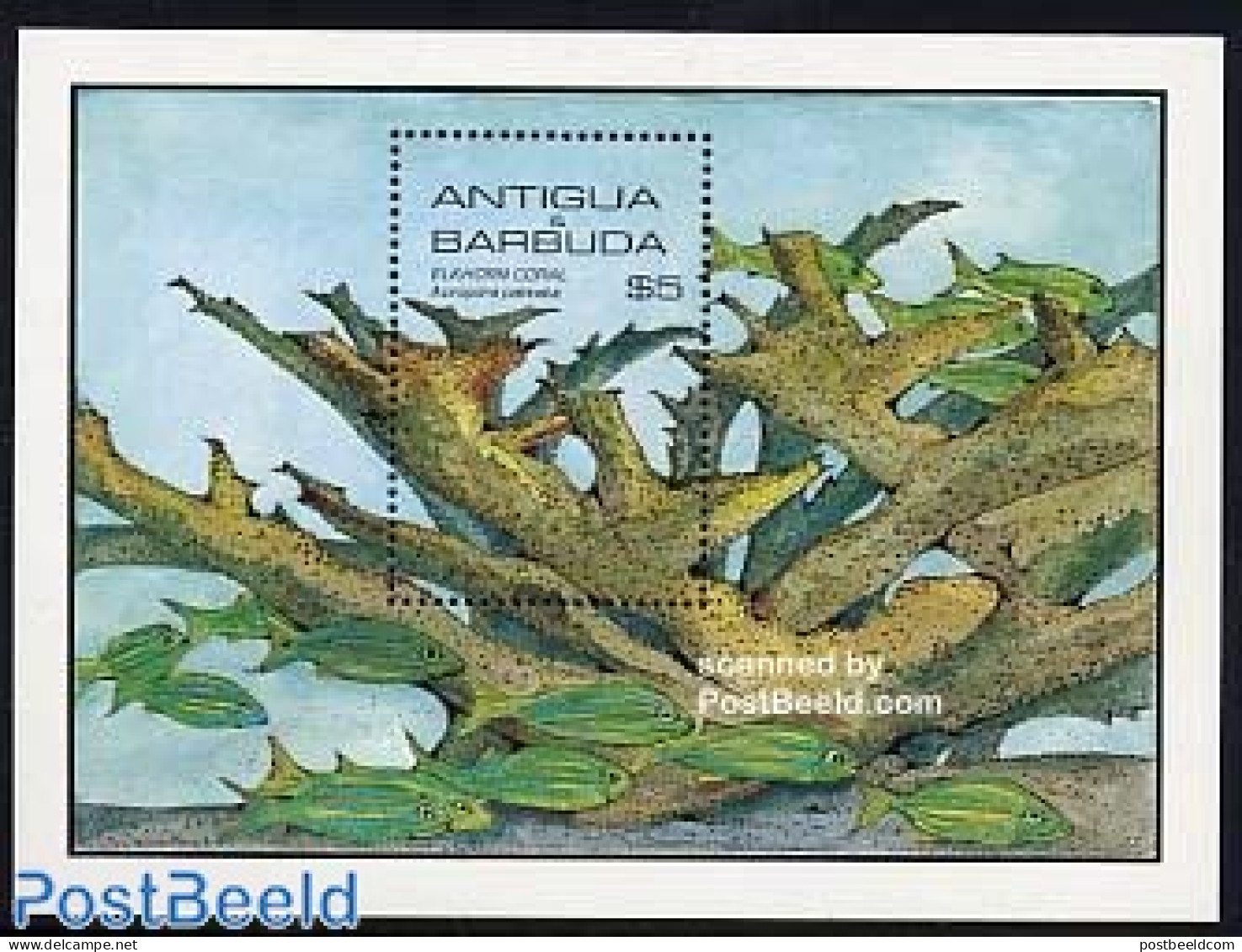 Antigua & Barbuda 1985 Corals S/s, Mint NH, Nature - Shells & Crustaceans - Mundo Aquatico