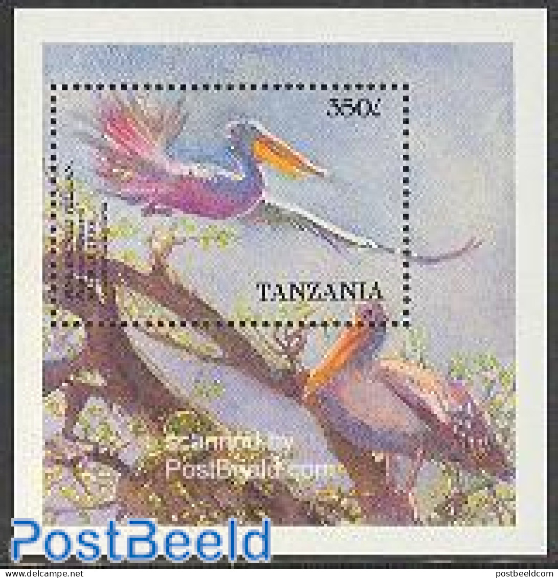 Tanzania 1989 Pelican S/s, Mint NH, Nature - Birds - Tanzanie (1964-...)