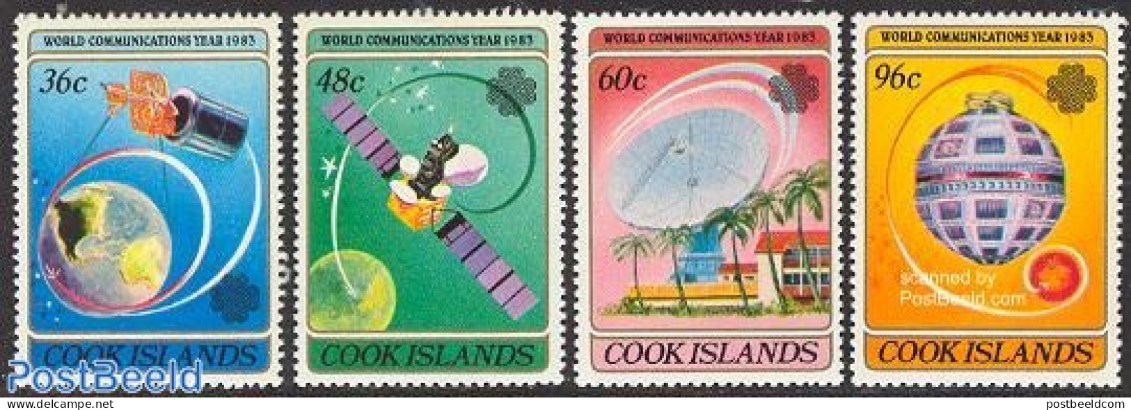 Cook Islands 1983 World Communication Year 4v, Mint NH, Science - Transport - Int. Communication Year 1983 - Telecommu.. - Télécom