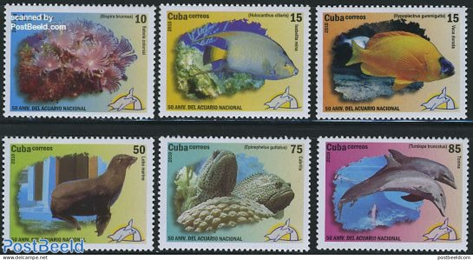Cuba 2010 National Aquarium 6v, Mint NH, Nature - Fish - Sea Mammals - Unused Stamps