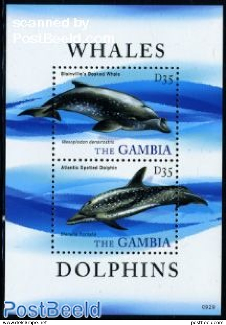 Gambia 2009 Whales & Dolphins S/s, Mint NH, Nature - Sea Mammals - Gambie (...-1964)