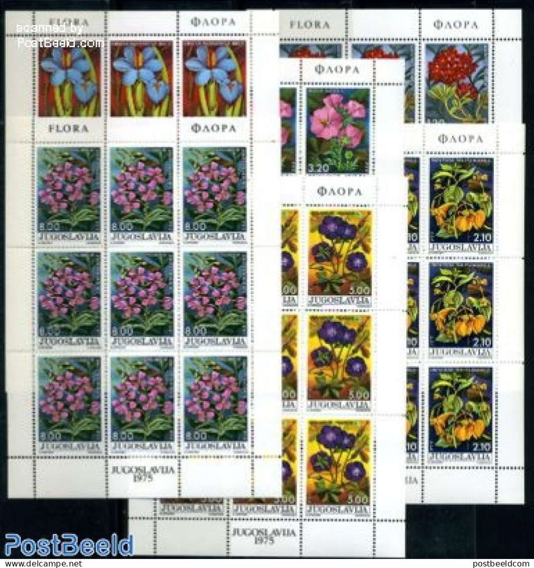 Yugoslavia 1975 Forest Flowers 6 M/ss, Mint NH, Nature - Flowers & Plants - Unused Stamps