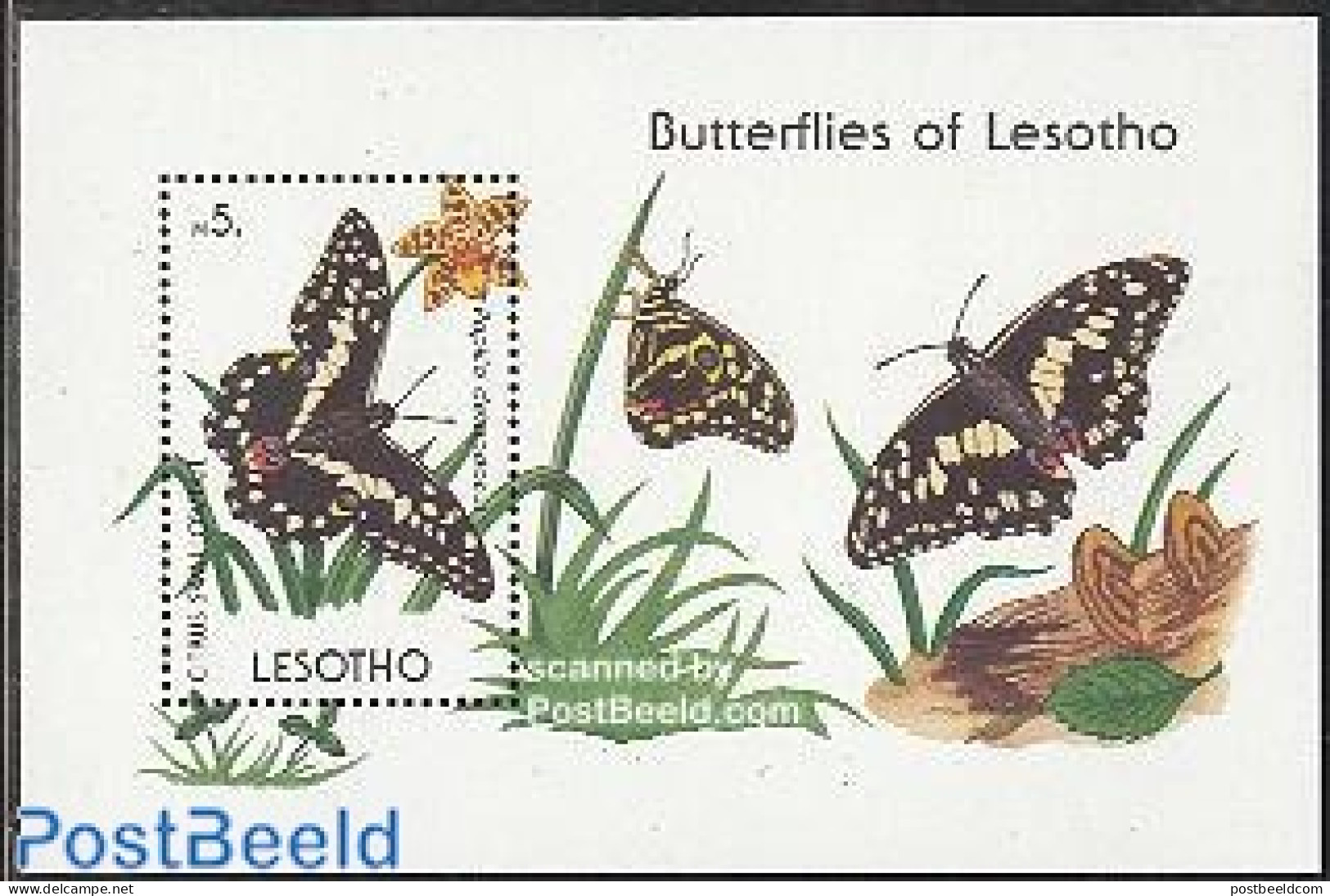 Lesotho 1990 Butterflies S/s, Mint NH, Nature - Butterflies - Lesotho (1966-...)