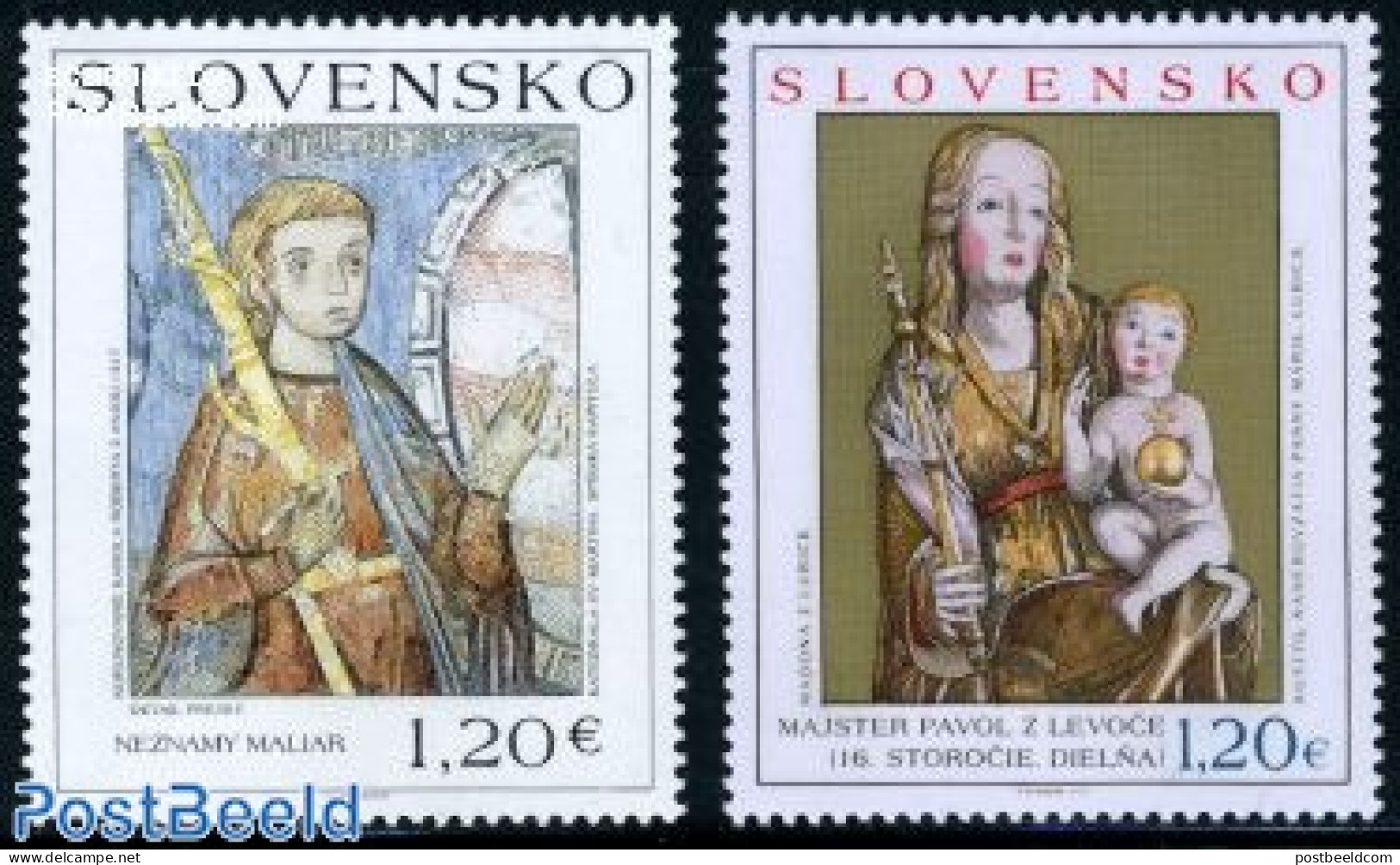 Slovakia 2010 Paintings 2v, Mint NH, Art - Paintings - Unused Stamps