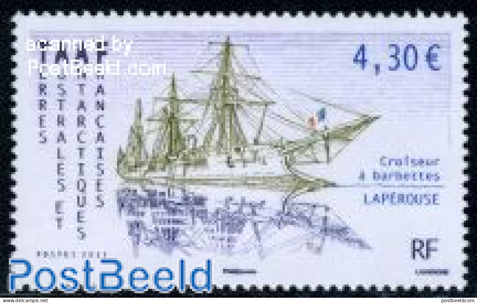 French Antarctic Territory 2011 Laperouse 1v, Mint NH, Transport - Ships And Boats - Nuovi
