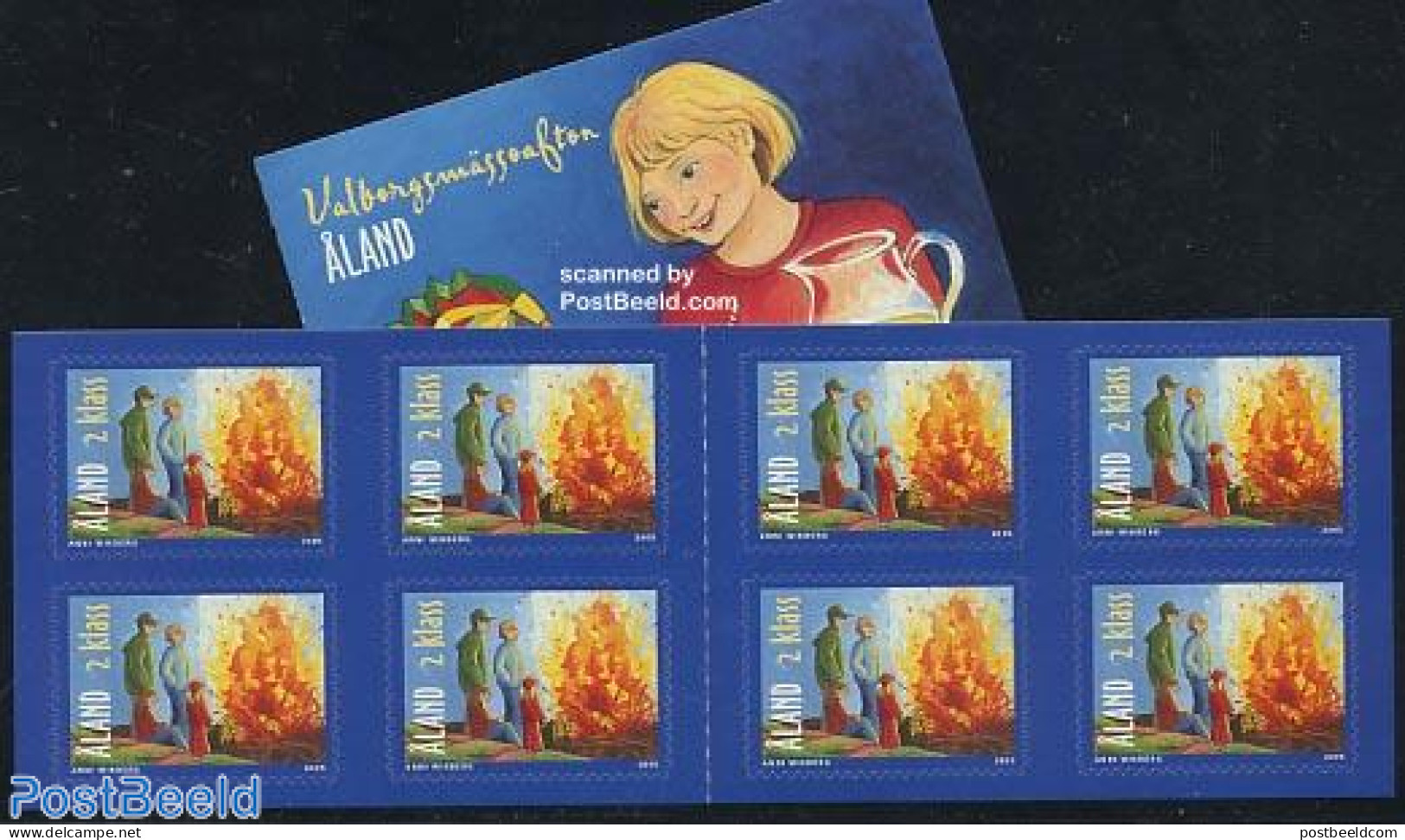 Aland 2005 A Warming Bonfire Booklet, Mint NH, Transport - Stamp Booklets - Fire Fighters & Prevention - Zonder Classificatie