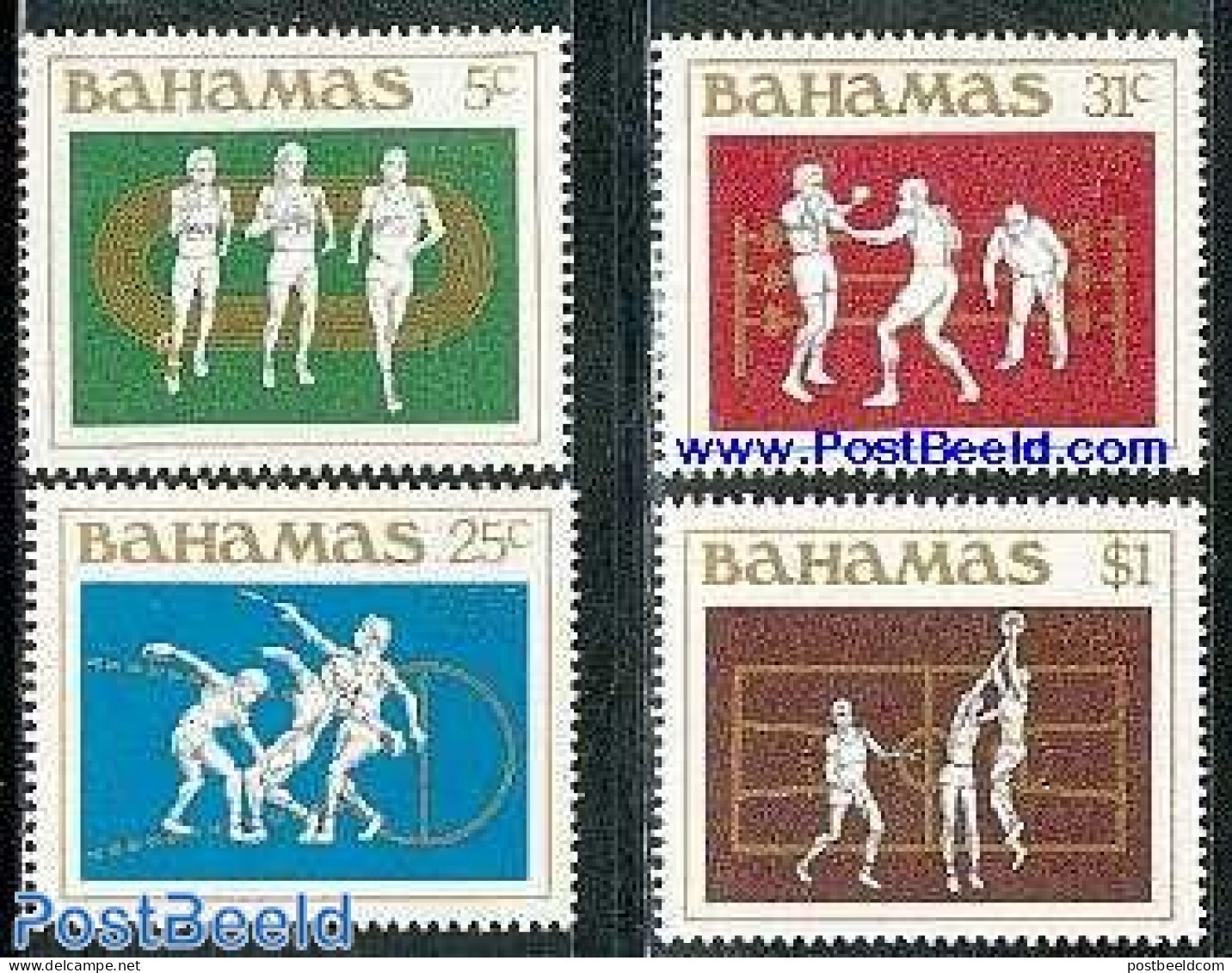 Bahamas 1984 Olympic Games 4v, Mint NH, Sport - Athletics - Basketball - Boxing - Olympic Games - Atletiek
