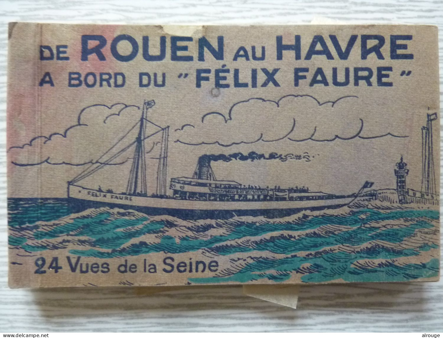 CP De Rouen Au Havre à Bord Du "Félix Faure" Carnet De 24 Vues - Otros & Sin Clasificación
