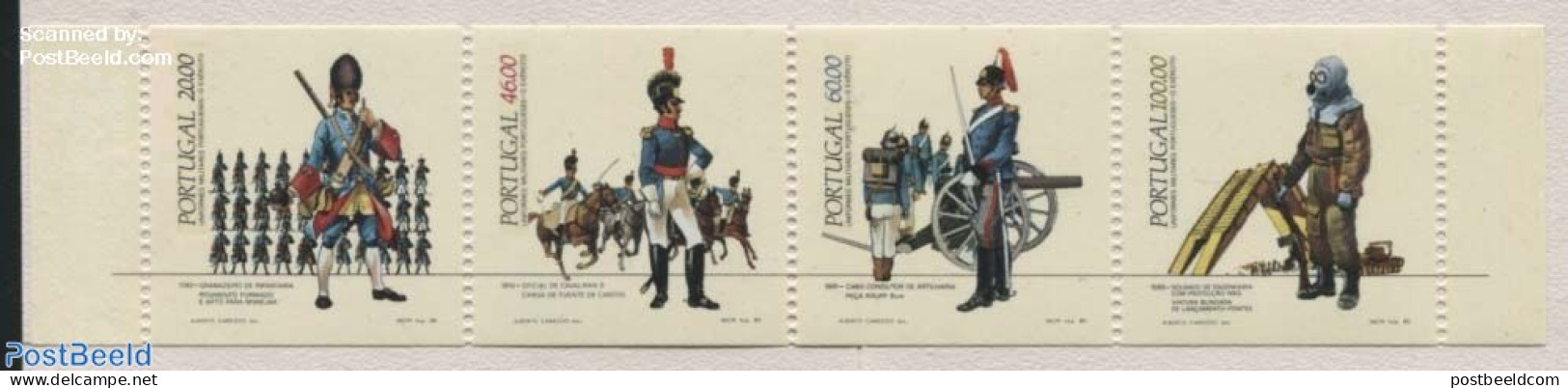 Portugal 1985 Uniforms Booklet, Mint NH, Various - Stamp Booklets - Uniforms - Unused Stamps