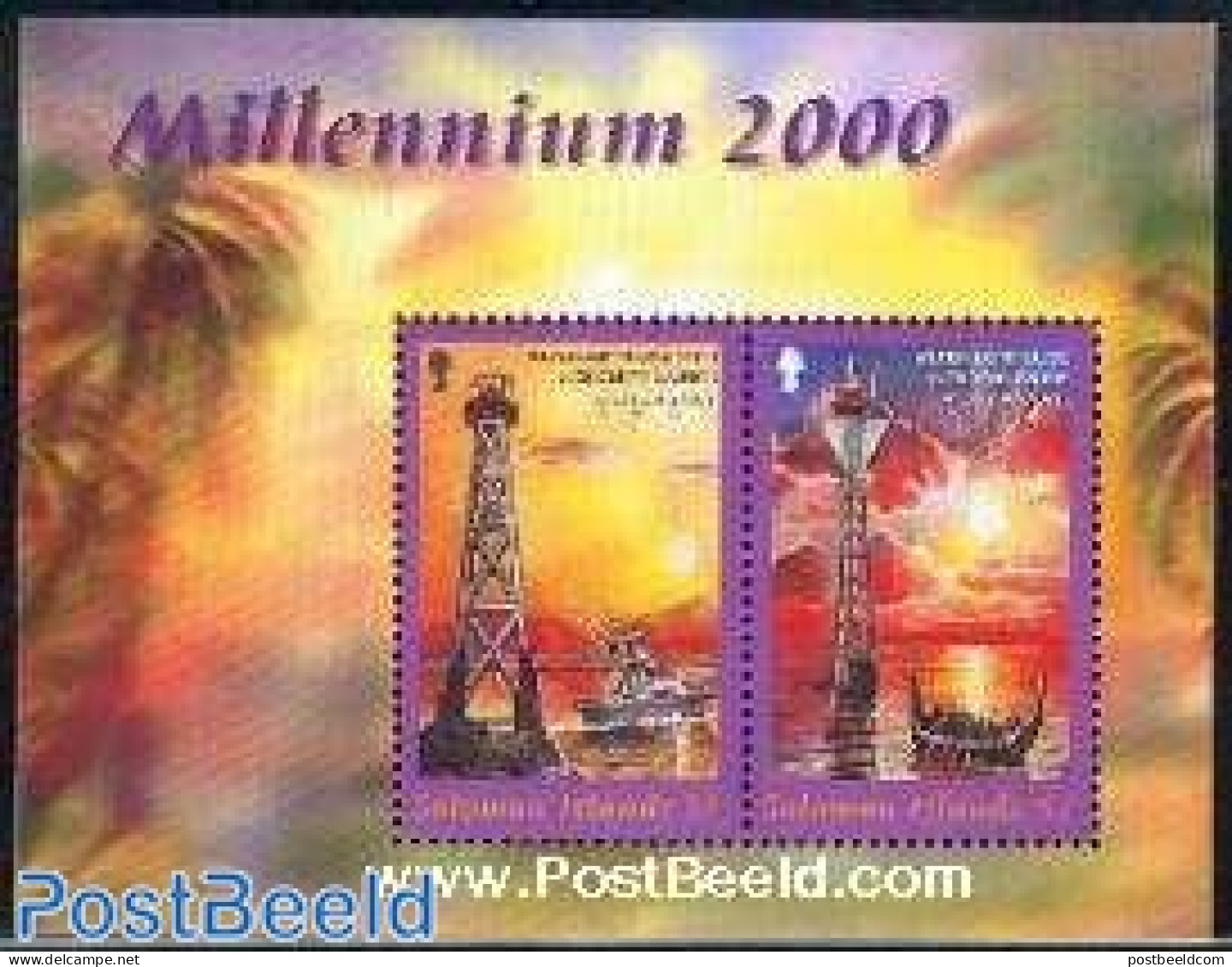 Solomon Islands 2000 Lighthouses S/s, Mint NH, Transport - Various - Ships And Boats - Lighthouses & Safety At Sea - Boten