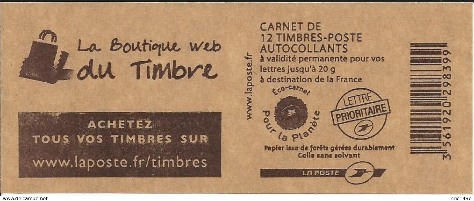 Marianne De Beaujard. Carnet De 12 Timbres N°Y&T 4197-C6 Neuf** (BN) - Modernes : 1959-...