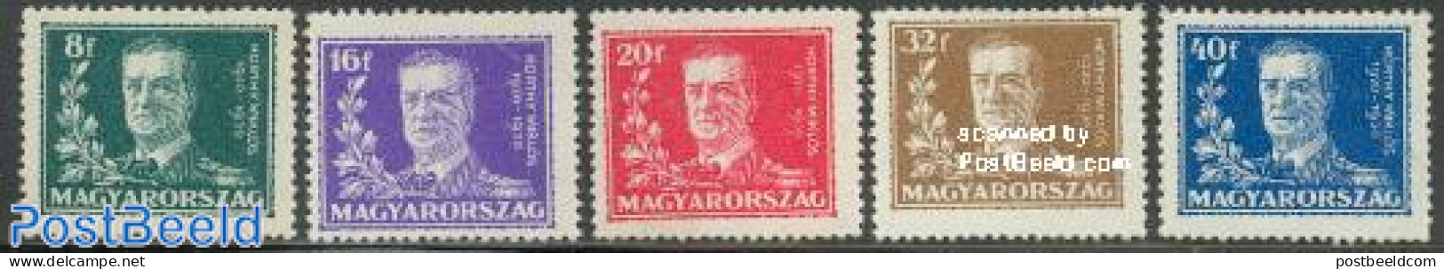 Hungary 1930 N. Horthy 5v, Mint NH, History - Politicians - Nuovi