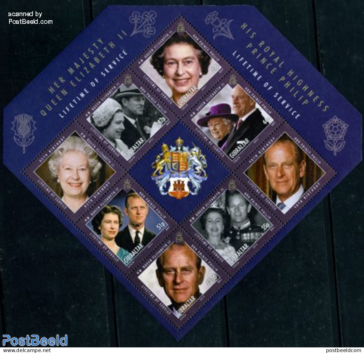 Gibraltar 2011 A Lifetime Of Serive 6v M/s, Mint NH, History - Kings & Queens (Royalty) - Koniklijke Families