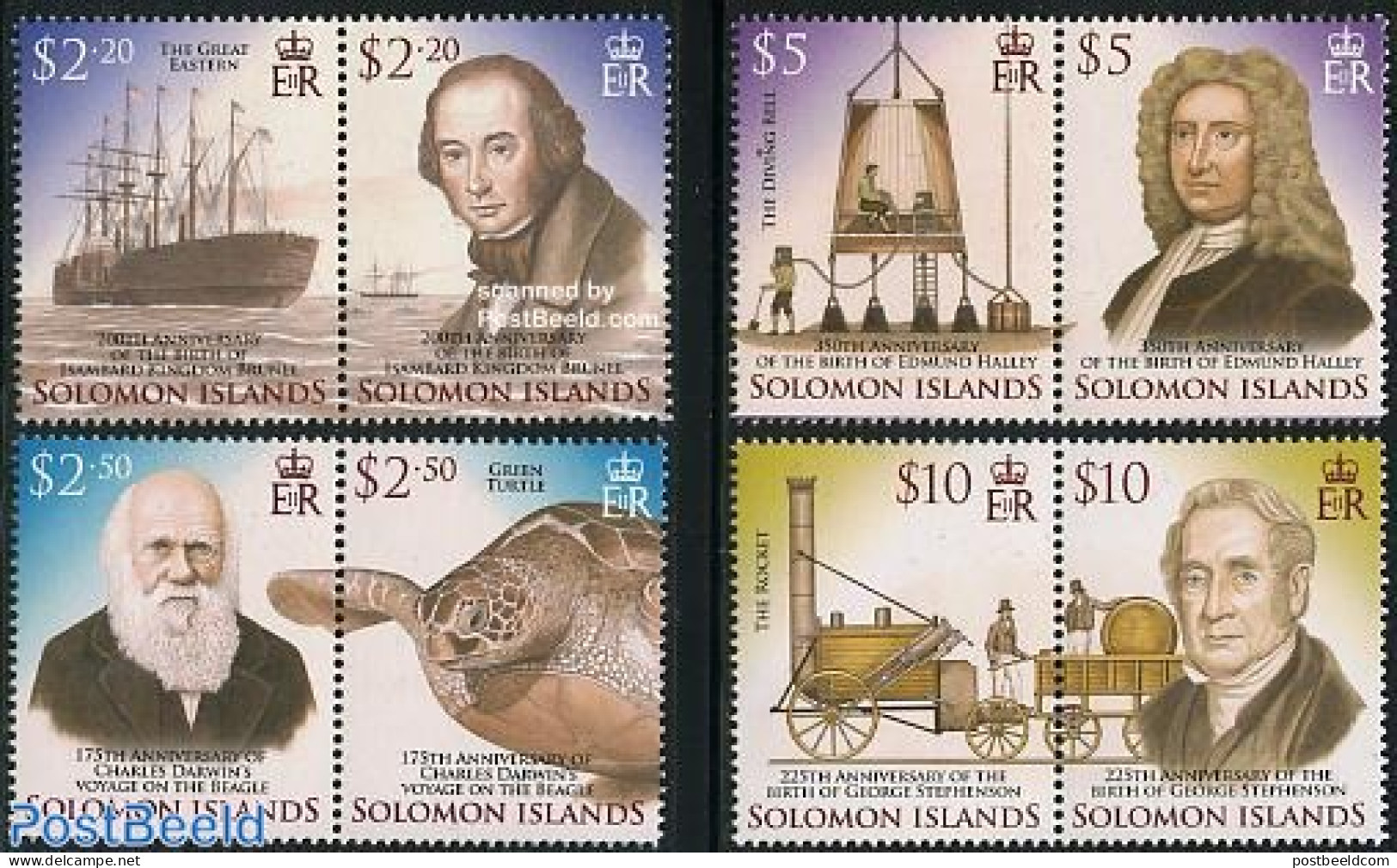 Solomon Islands 2006 Inventions & Discoveries 4x2v [:], Mint NH, Nature - Science - Sport - Transport - Reptiles - Tur.. - Immersione
