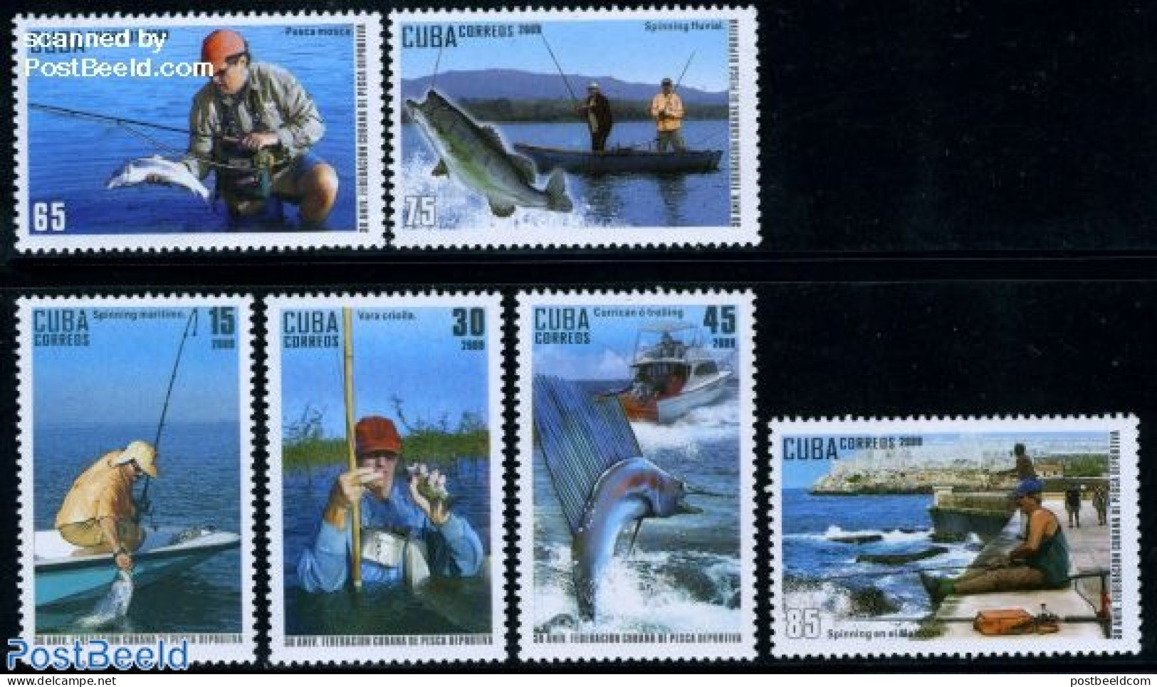 Cuba 2009 Fishing Sports 6v, Mint NH, Nature - Transport - Fish - Fishing - Ships And Boats - Unused Stamps