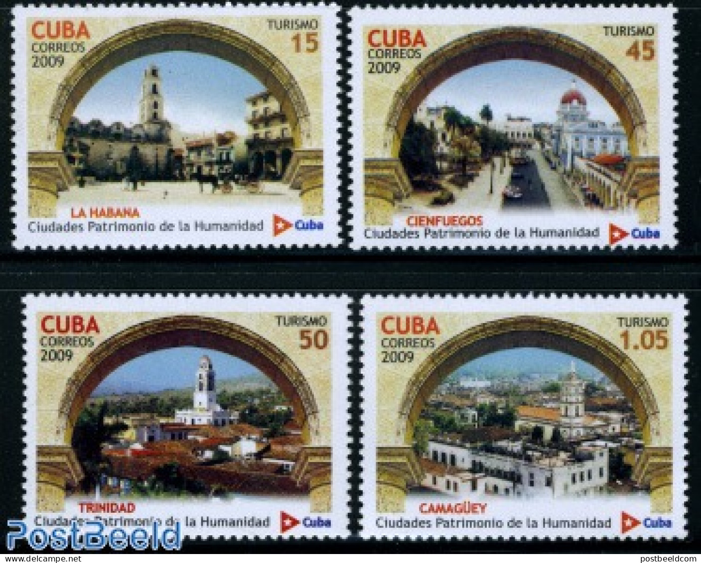 Cuba 2009 Tourism, Habana 4v, Mint NH, Nature - Transport - Various - Horses - Coaches - Tourism - Unused Stamps