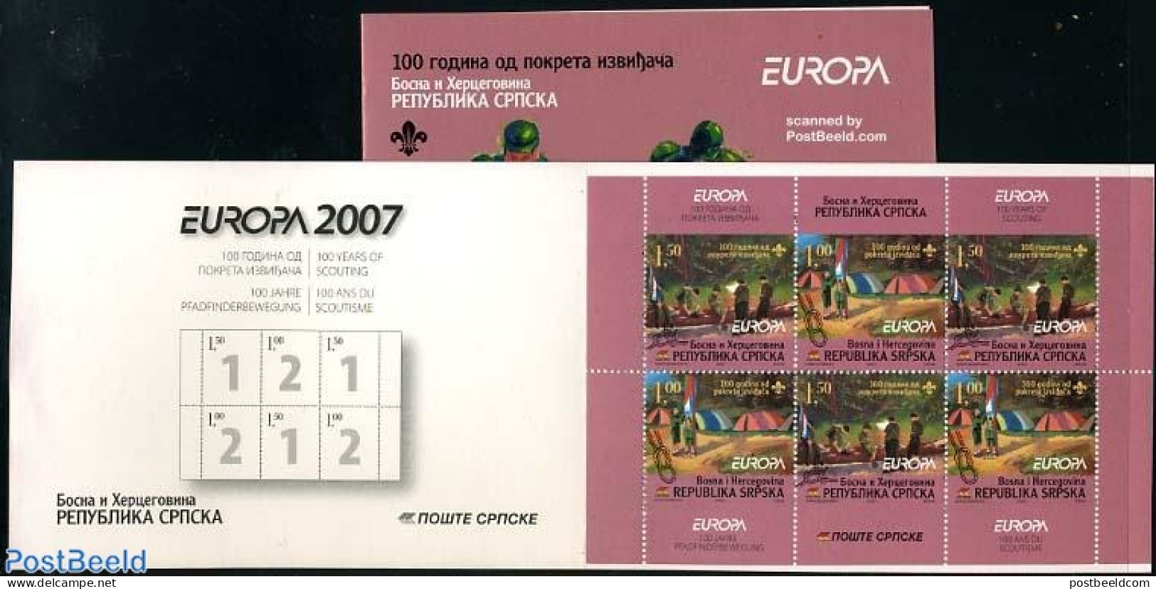 Bosnia Herzegovina - Serbian Adm. 2007 Europa Booklet, Mint NH, History - Sport - Europa (cept) - Scouting - Stamp Boo.. - Unclassified