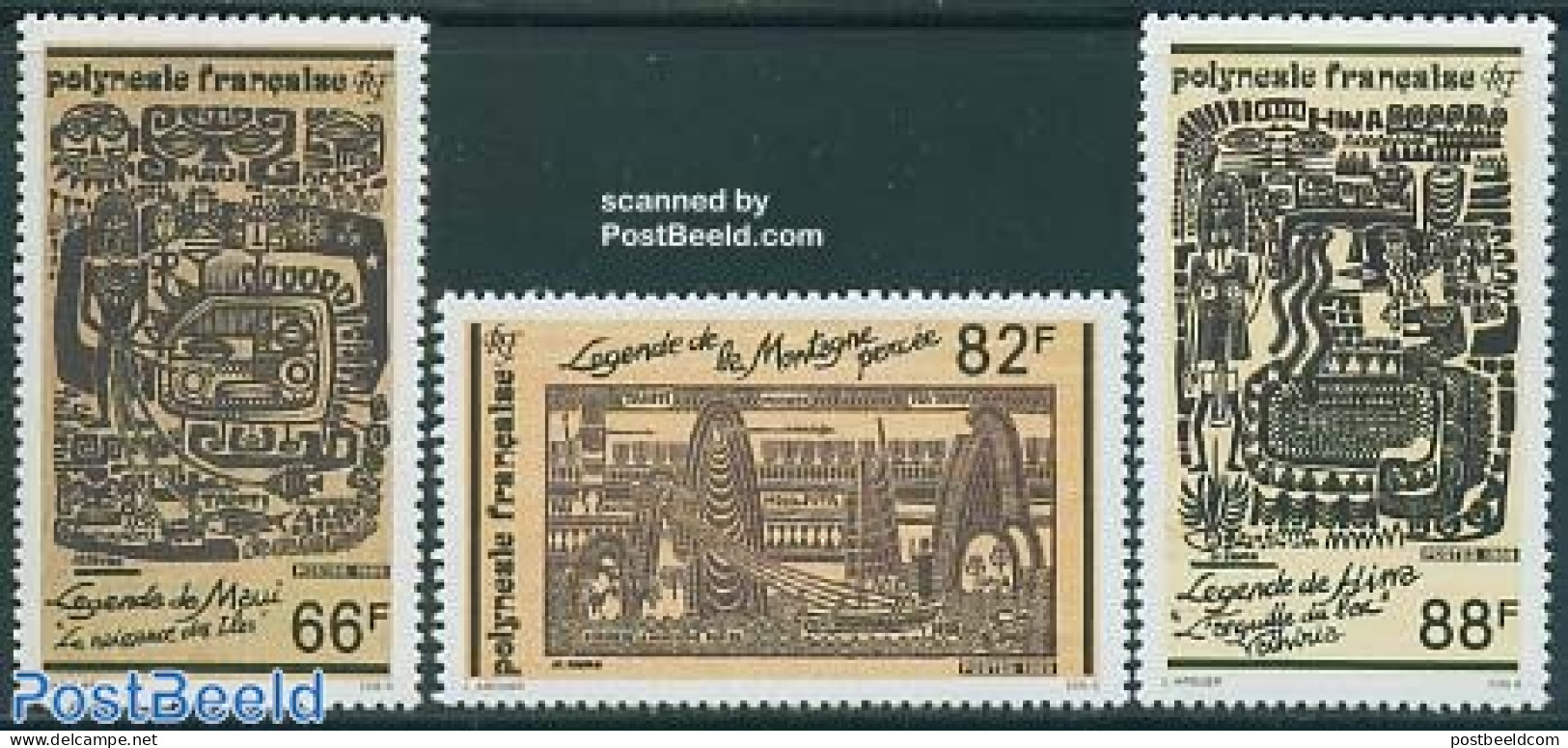 French Polynesia 1989 Legends 3v, Mint NH, Art - Fairytales - Ongebruikt