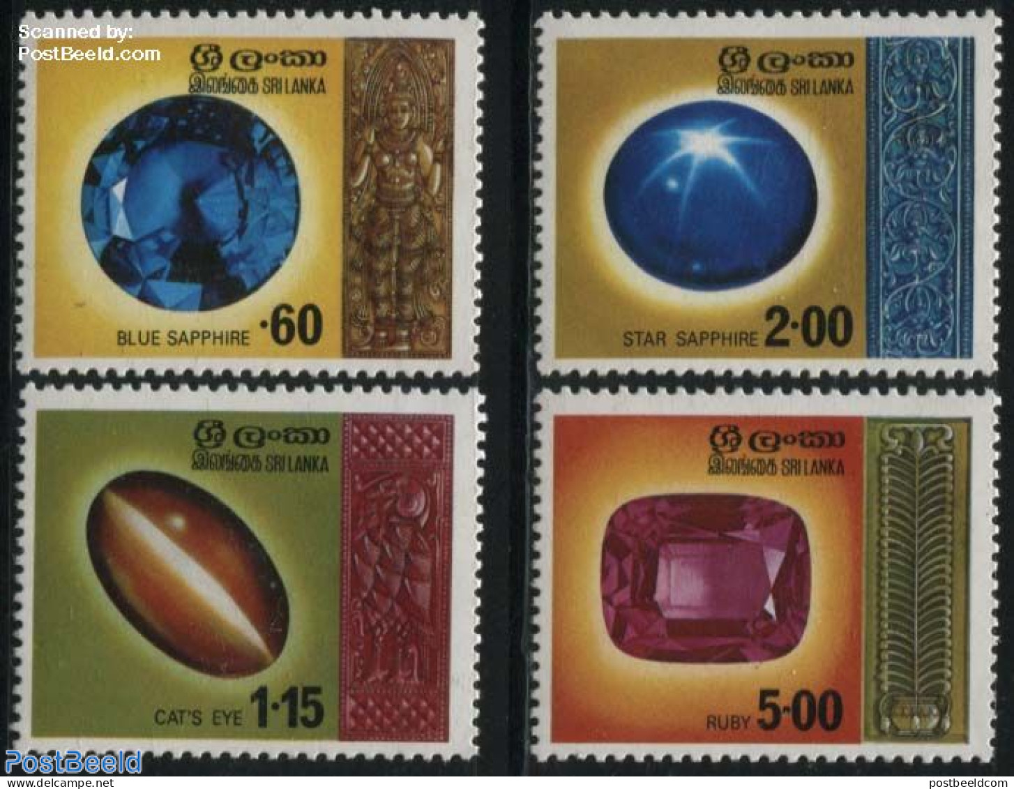 Sri Lanka (Ceylon) 1976 Gemstones 4v, Mint NH, History - Geology - Sri Lanka (Ceylon) (1948-...)