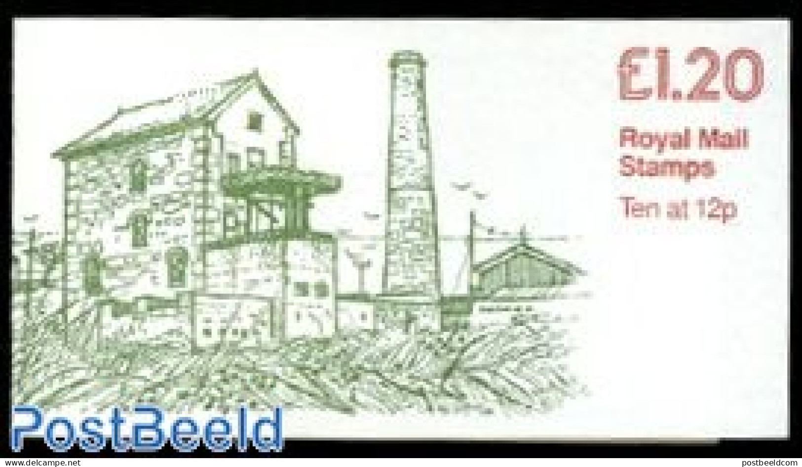 Great Britain 1980 Definitives Booklet, Tin Mines, Selvedge Right, Mint NH, Science - Mining - Stamp Booklets - Unused Stamps