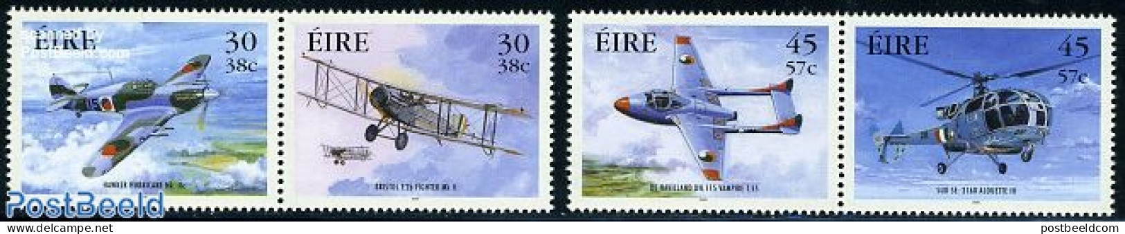 Ireland 2000 Military Aviation 2x2v [:], Mint NH, Transport - Helicopters - Aircraft & Aviation - Nuovi