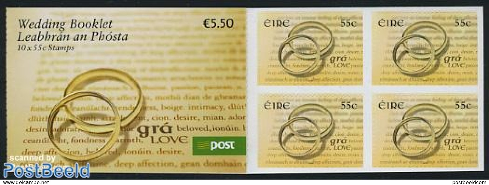 Ireland 2009 Wedding Stamp Booklet S-a, Mint NH, Stamp Booklets - Ongebruikt