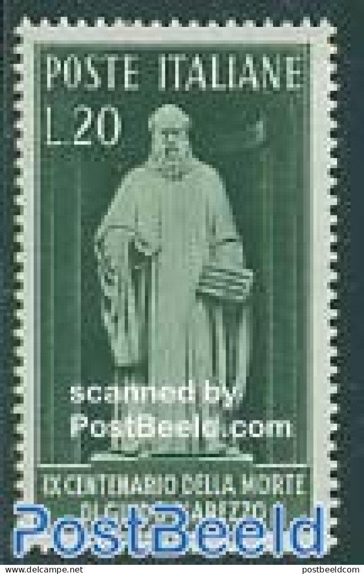 Italy 1950 Guid D Arezzo 1v, Mint NH, Performance Art - Science - Music - Inventors - Andere & Zonder Classificatie