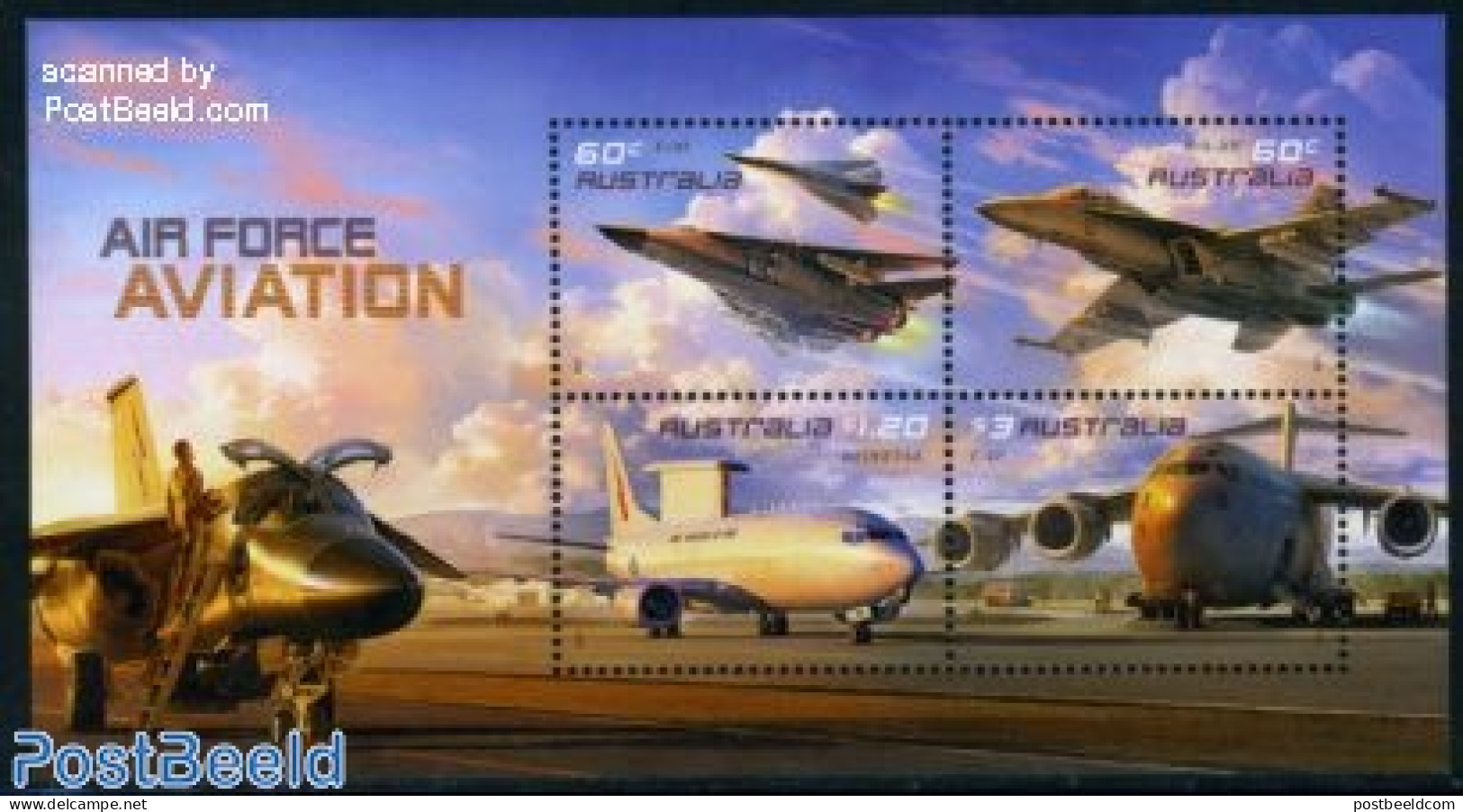 Australia 2011 Air Force Services S/s, Mint NH, Transport - Fire Fighters & Prevention - Aircraft & Aviation - Unused Stamps